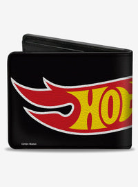 Billetera Hot Wheels Classic Flame con logo