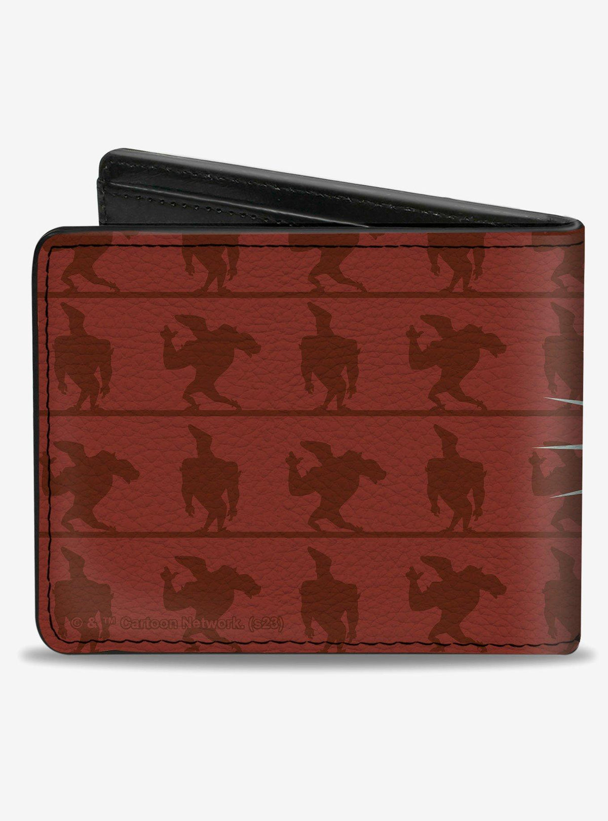 Billetera bifold Johnny Bravo: logo y pose de flexión