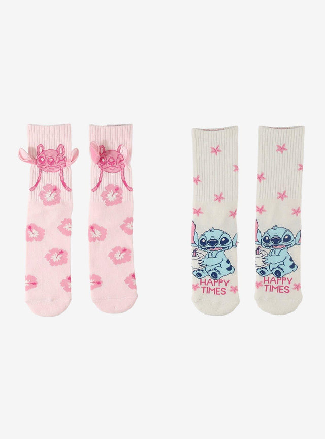 Calcetines Disney de Stitch y Angel, 2 pares