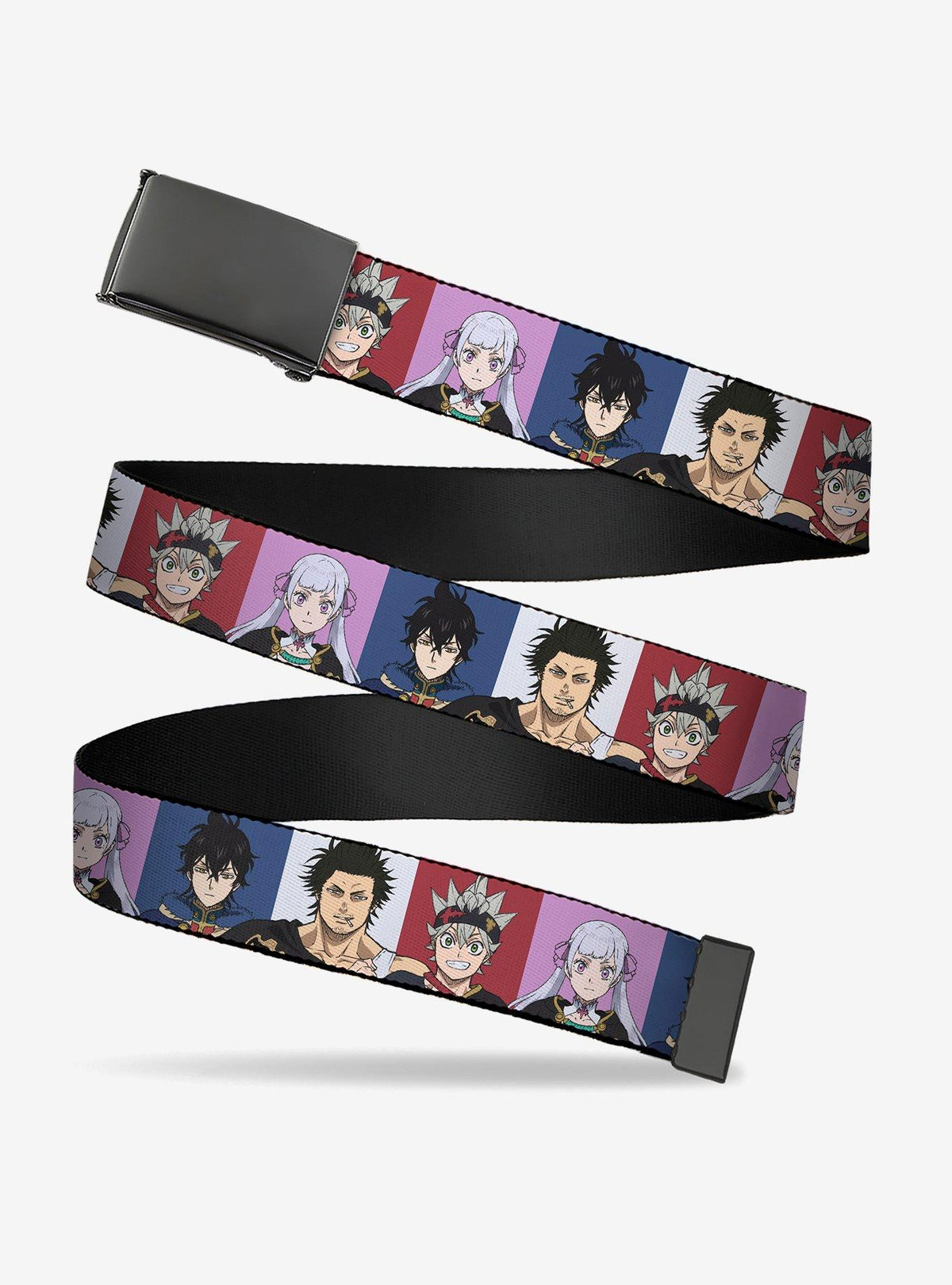 Cinturón Black Clover con diseño de cuatro personajes