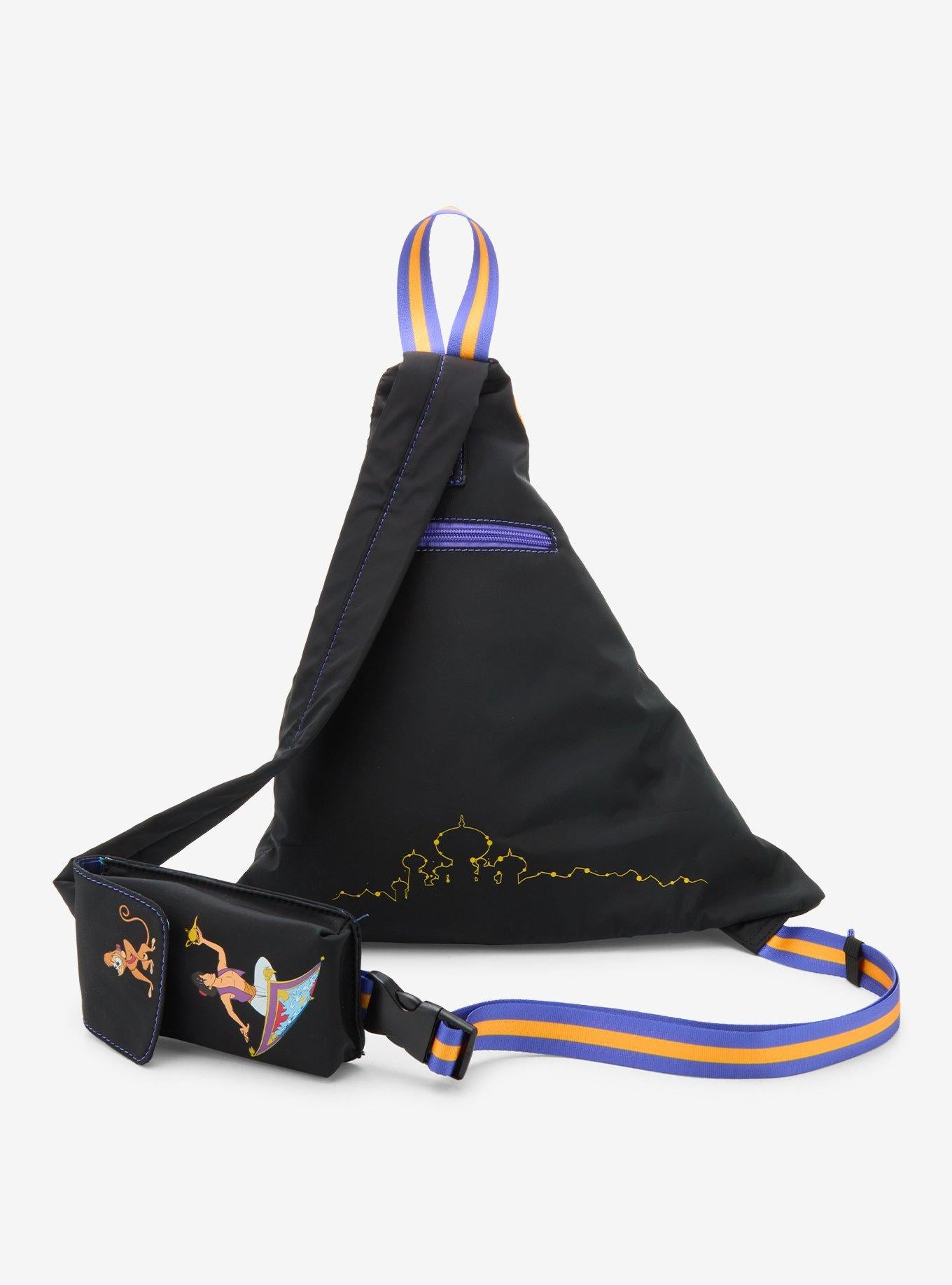 Bolso cruzado Disney Aladdin con íconos de Genie