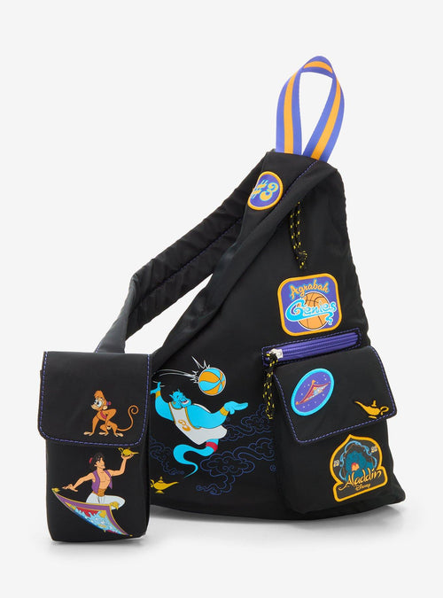 Bolso cruzado Disney Aladdin con íconos de Genie