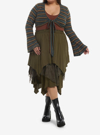 Bolero tejido a rayas Thorn & Fable, tallas grandes