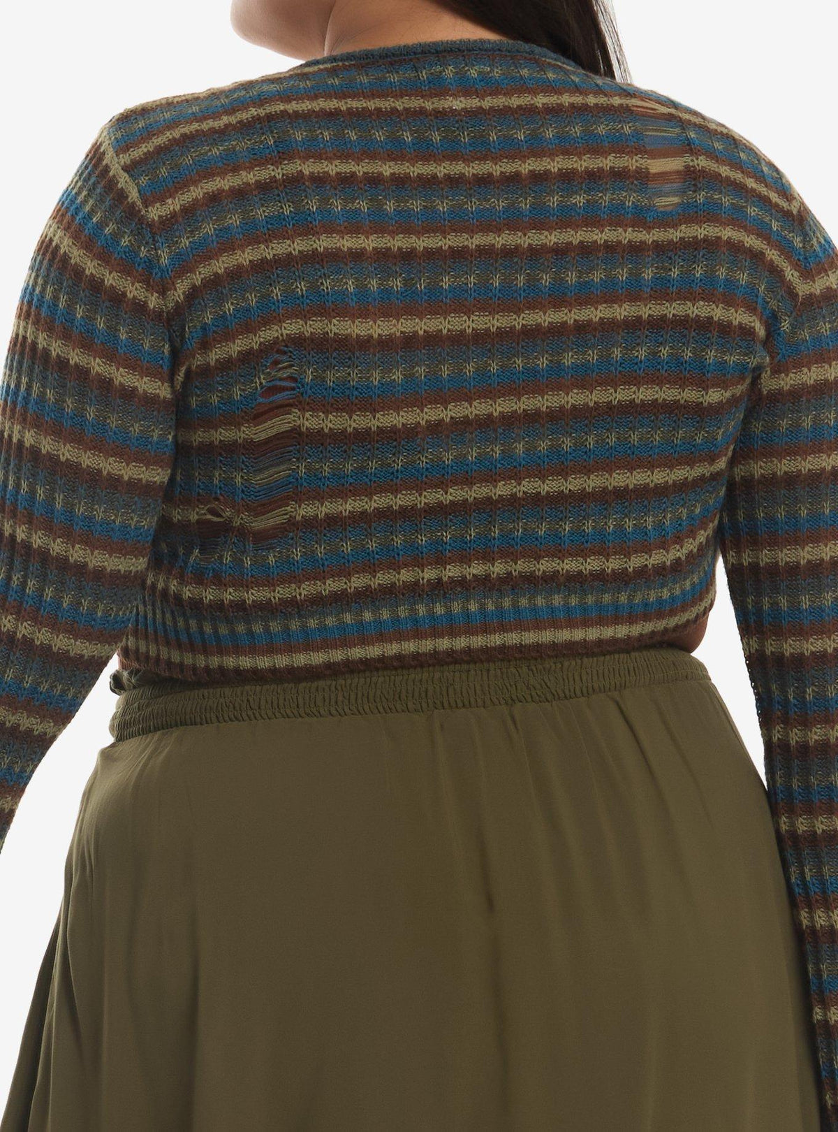 Bolero tejido a rayas Thorn & Fable, tallas grandes