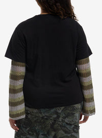 Polera dos en uno de polilla cibernética