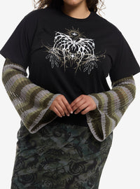 Polera dos en uno de polilla cibernética