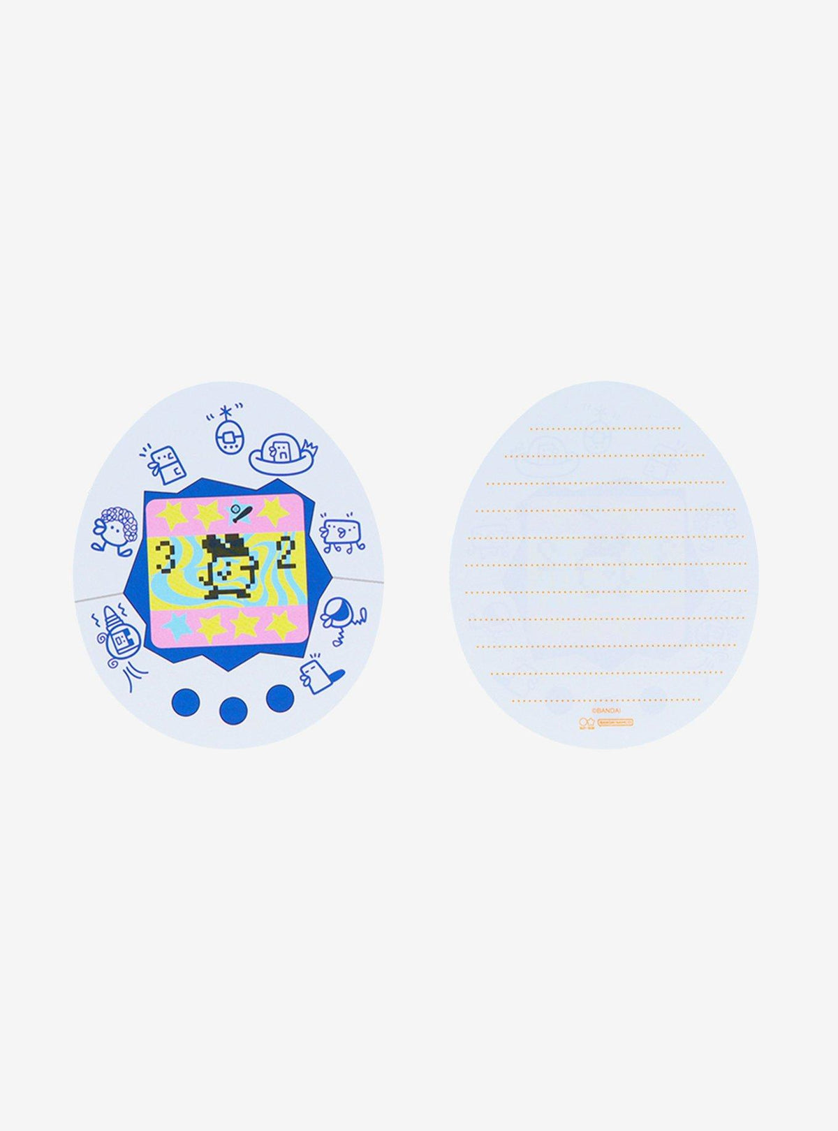 Set de cartas mini blanco de Tamagotchi