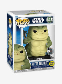 Funko Pop! Star Wars: Rotta the Hutt que brilla en la oscuridad