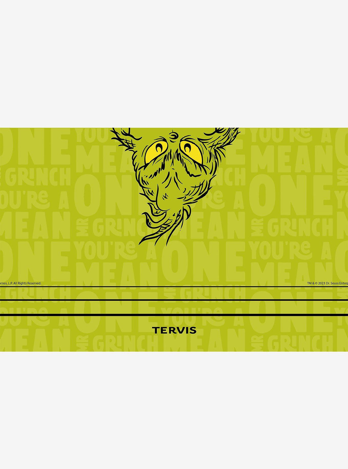 Vaso térmico del Grinch de 887 ml con tapa deslizante