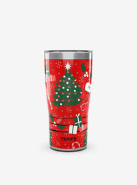 Vaso térmico con diseño navideño y tapa deslizante