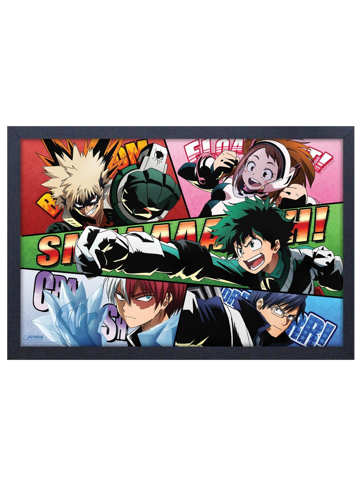 Póster enmarcado My Hero Academia: Heroes in Action