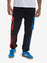 Pantalón cargo jogger de Sonic y Shadow