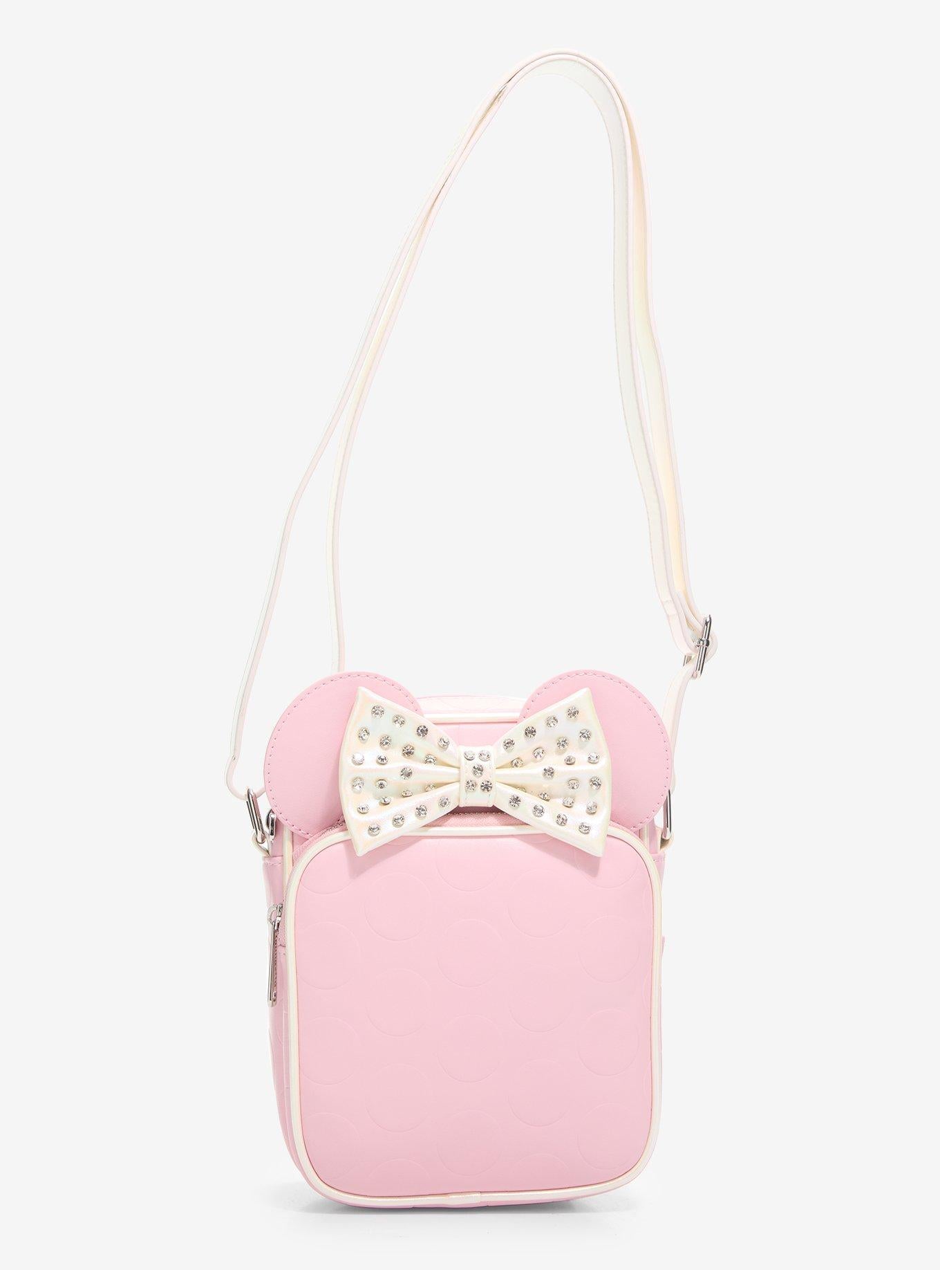 Cartera cruzada Disney Minnie Mouse con lazo de brillantes