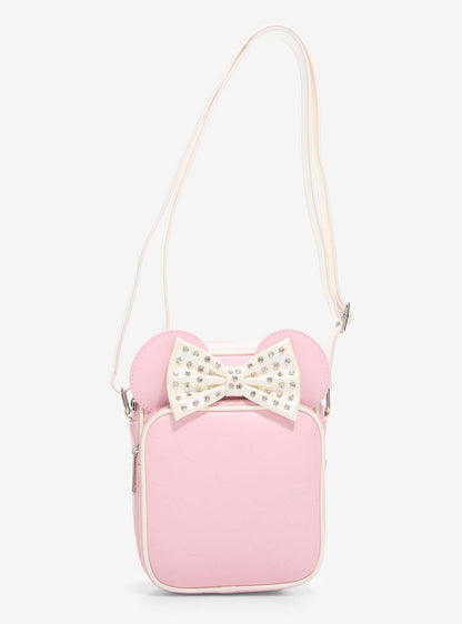 Cartera cruzada Disney Minnie Mouse con lazo de brillantes
