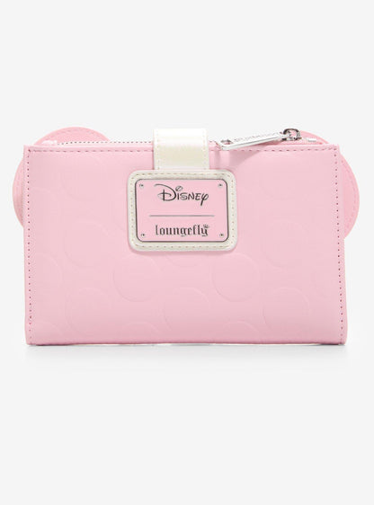 Billetera Minnie Mouse con lazo de strass