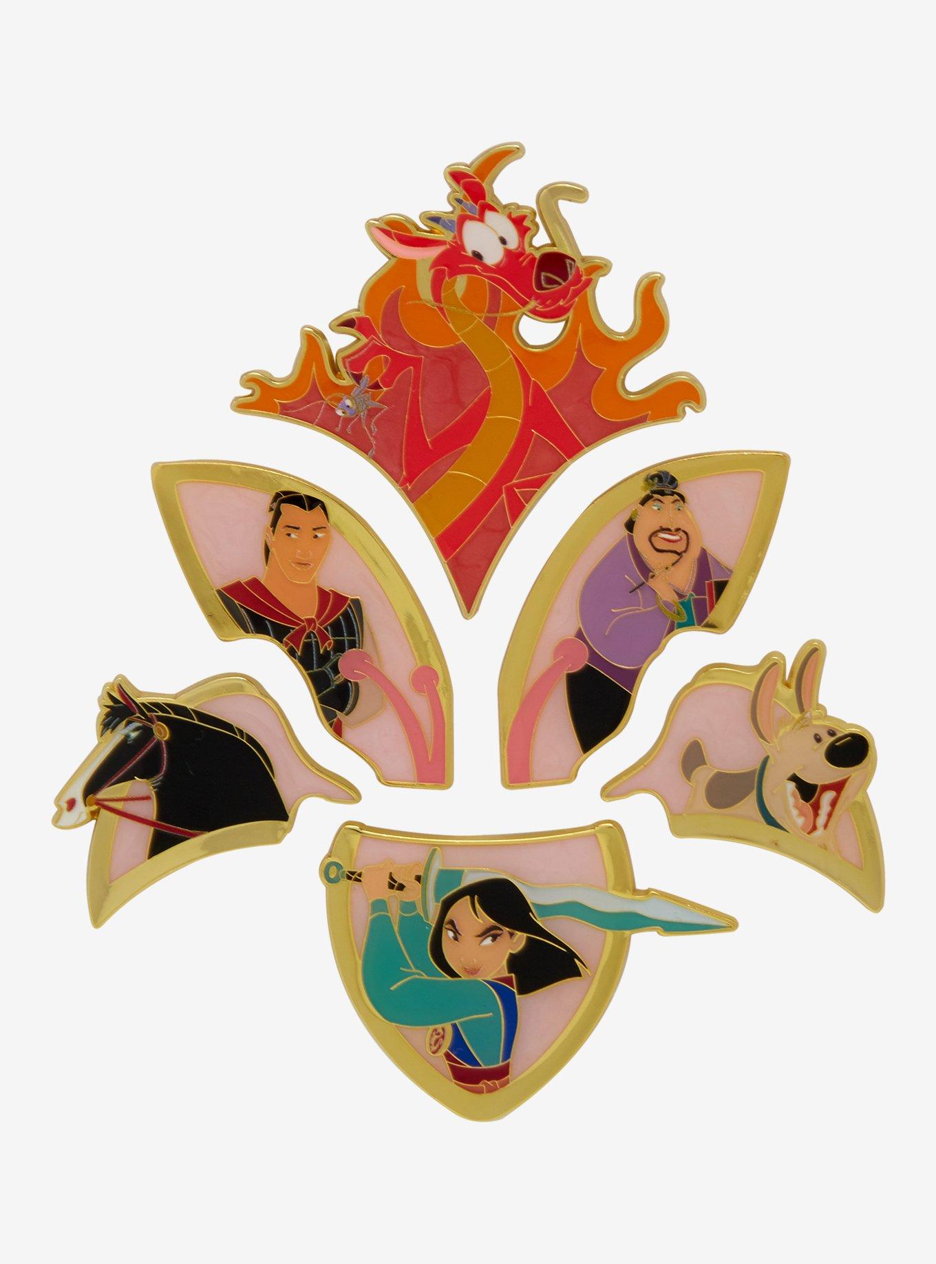 Pin esmaltado Disney Mulan: rompecabezas de flores sorpresa