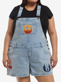 Jardinera corta de mezclilla Star Wars Rebel, talla grande
