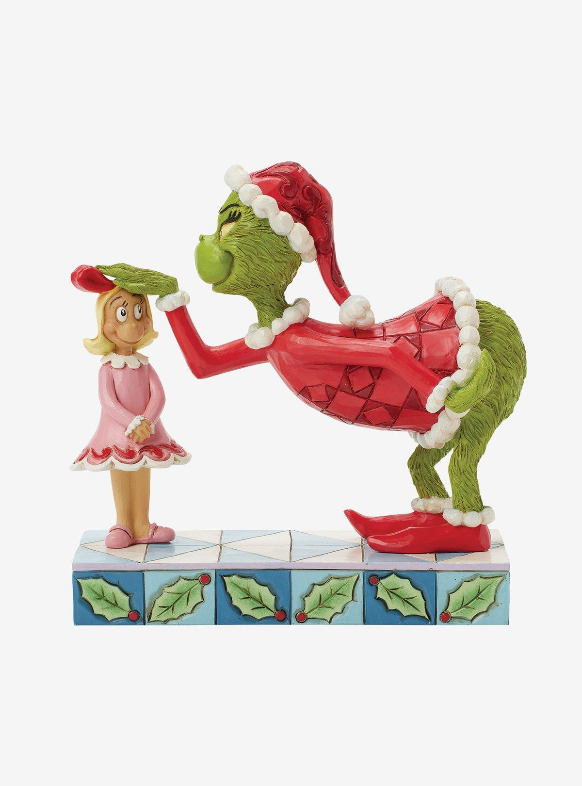 Figura The Grinch acariciando a Cindy Lou