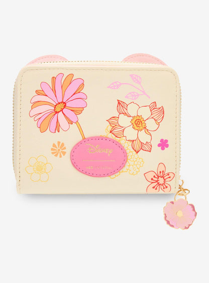Billetera con flores de Minnie Mouse