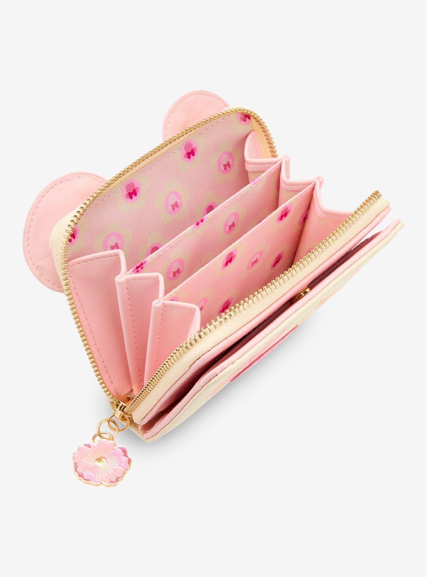 Billetera con flores de Minnie Mouse