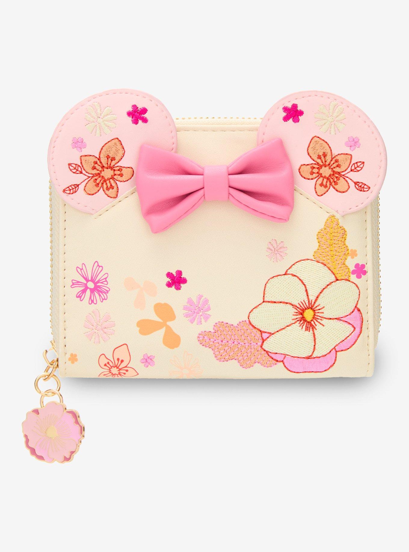 Billetera con flores de Minnie Mouse