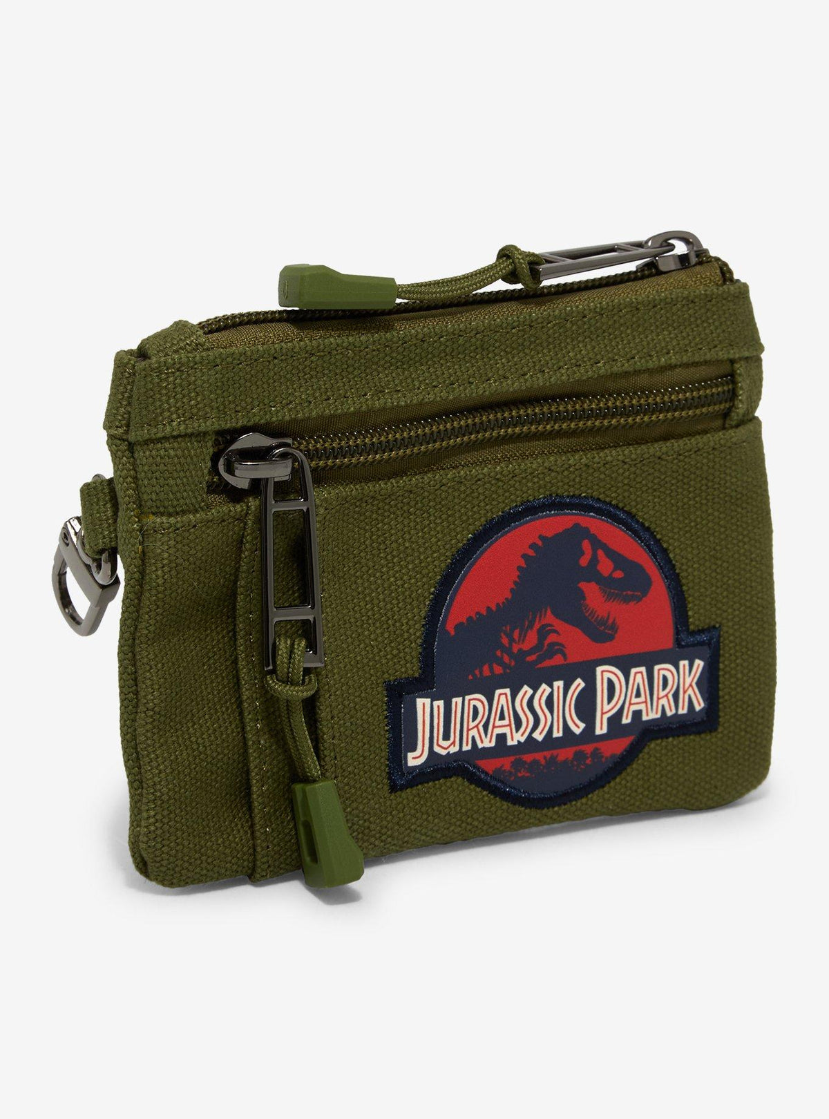 Tarjetero de lona Jurassic Park con parches