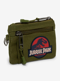 Tarjetero de lona Jurassic Park con parches
