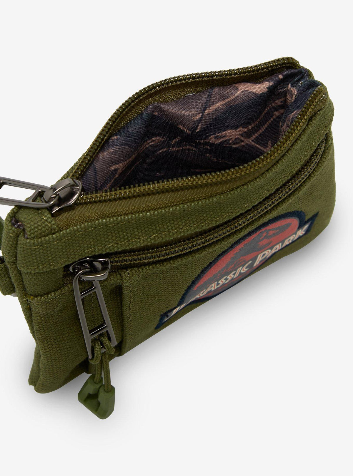 Tarjetero de lona Jurassic Park con parches