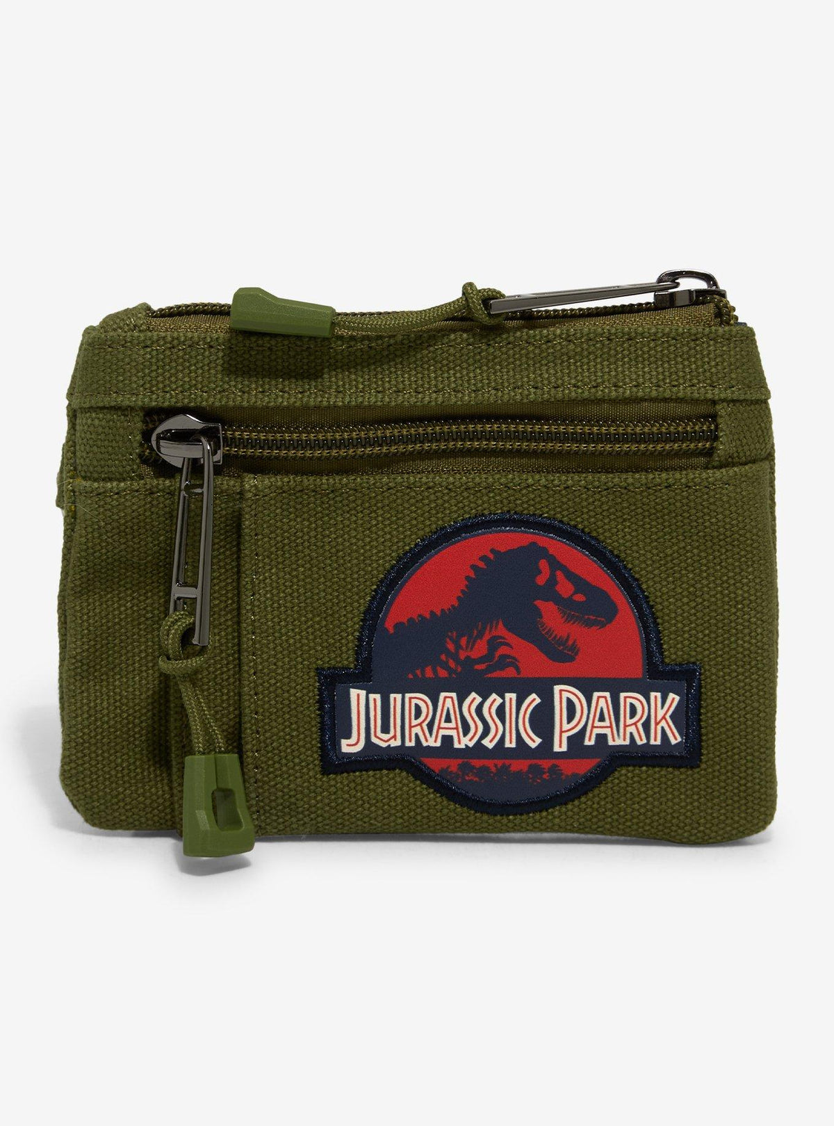 Tarjetero de lona Jurassic Park con parches