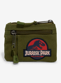 Tarjetero de lona Jurassic Park con parches