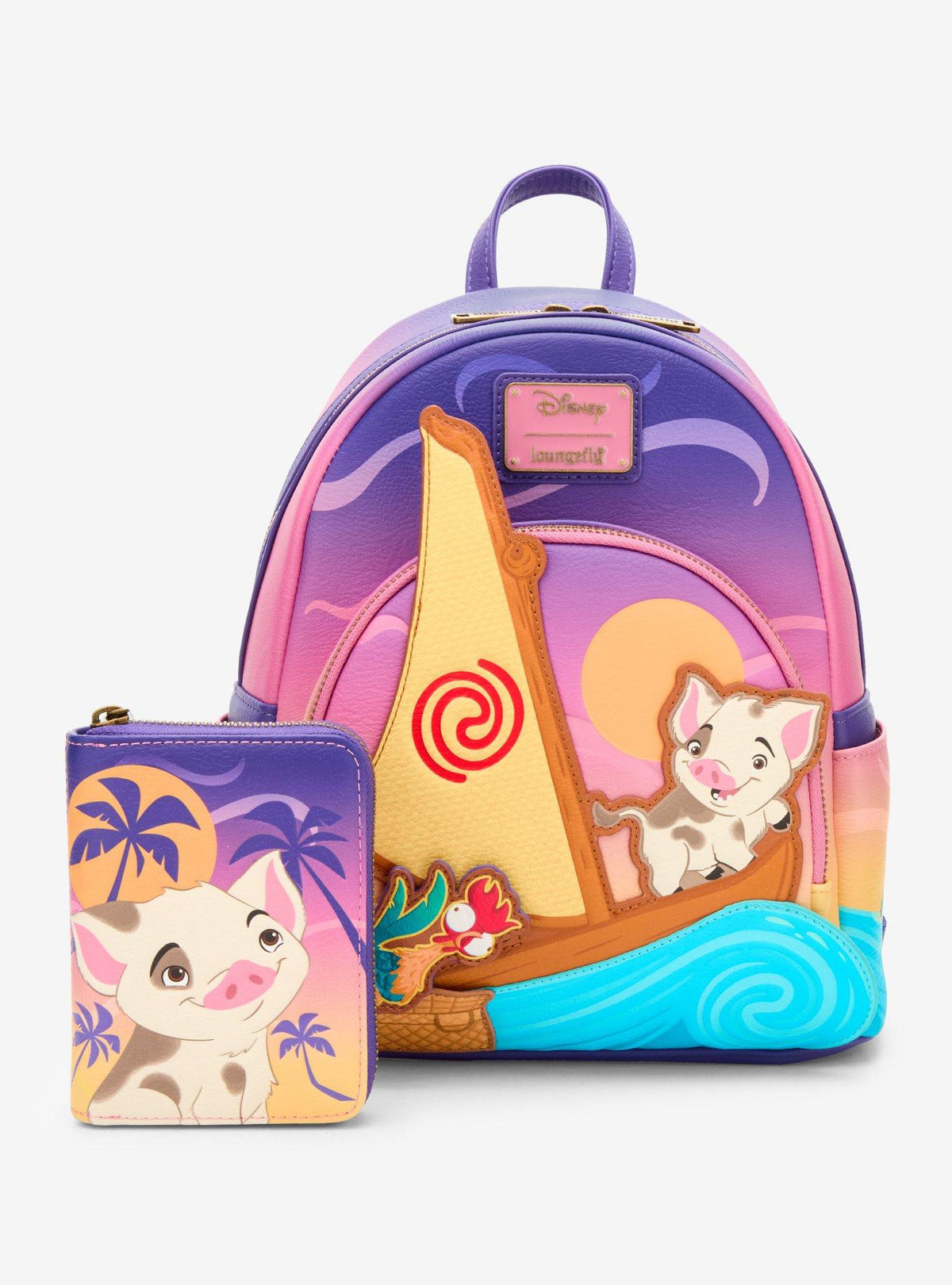 Mochila mini Disney Moana Pua y Hei Hei en bote