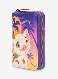 Billetera pequeña con cierre Disney Moana Pua y Hei Hei