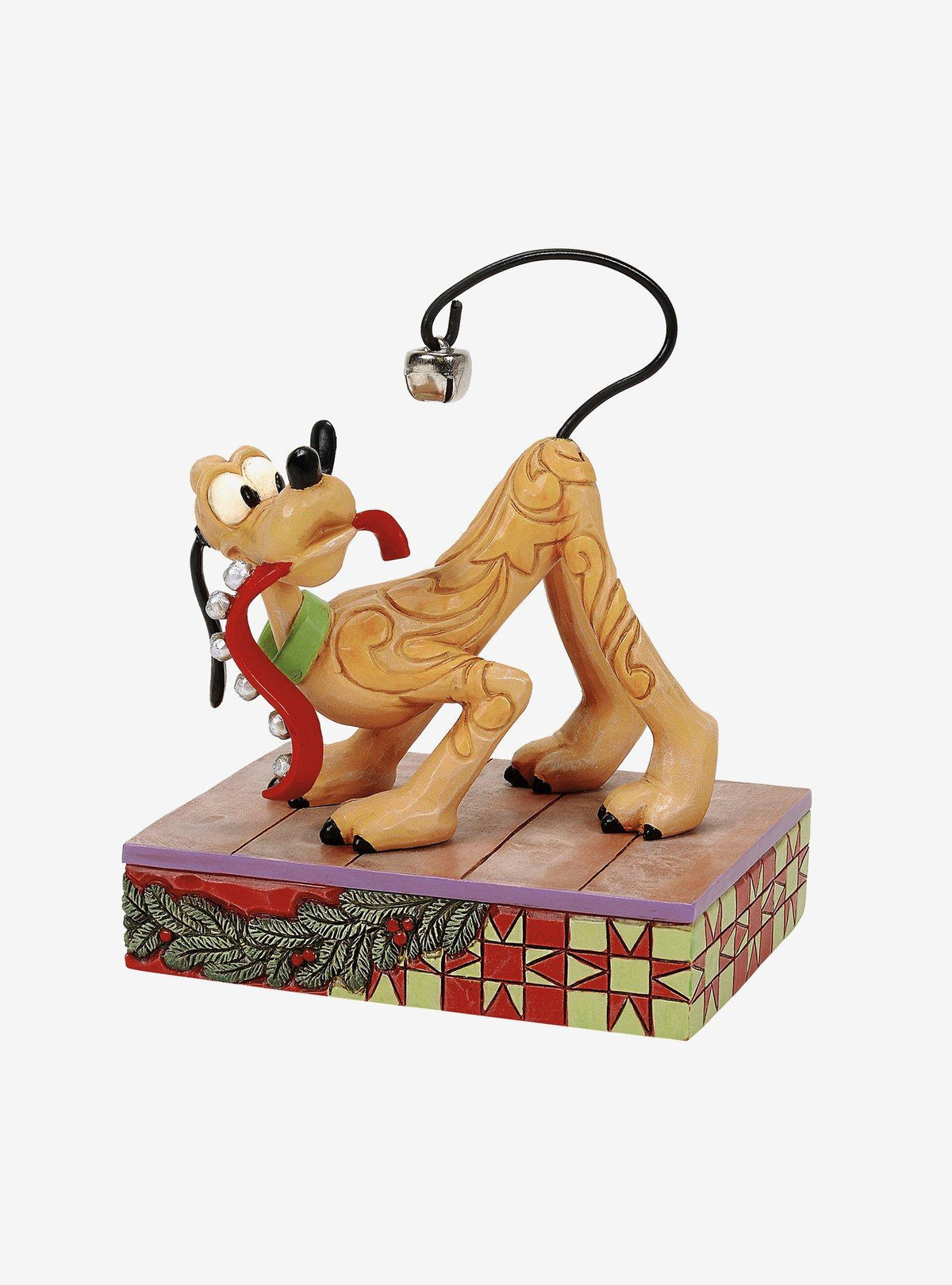 Figura navideña de Pluto con campanas