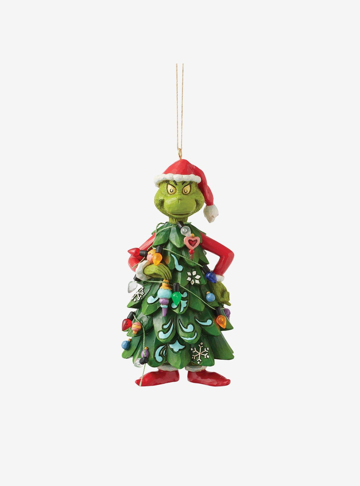 Adorno de Navidad del Grinch disfrazado de árbol