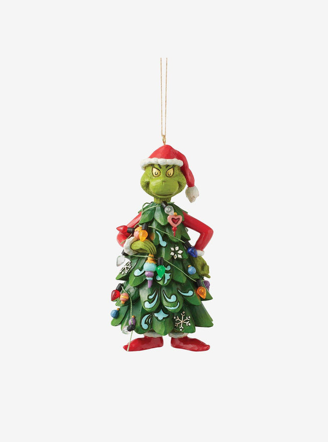 Adorno de Navidad del Grinch disfrazado de árbol