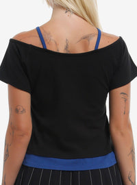 Polera Coraline Collage con hombros descubiertos