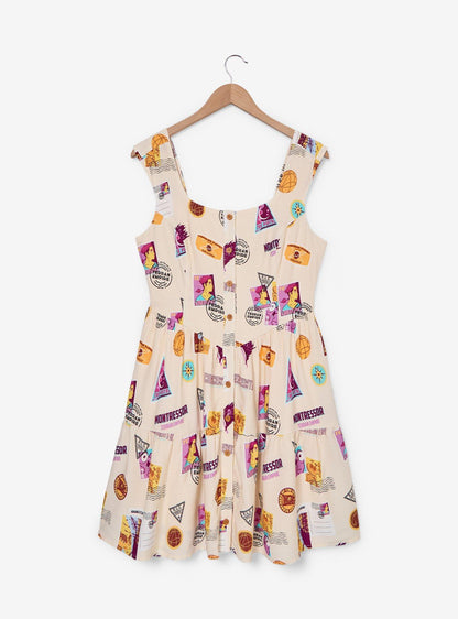 Vestido estampado Treasure Planet con botones