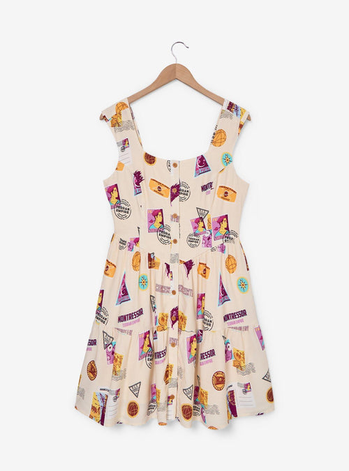 Vestido estampado Treasure Planet con botones