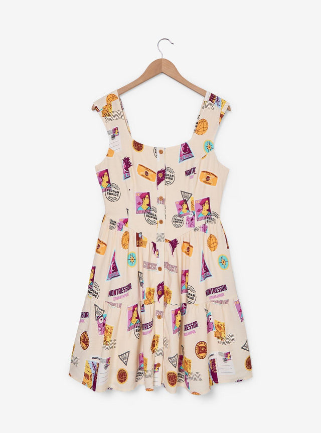 Vestido estampado Treasure Planet con botones