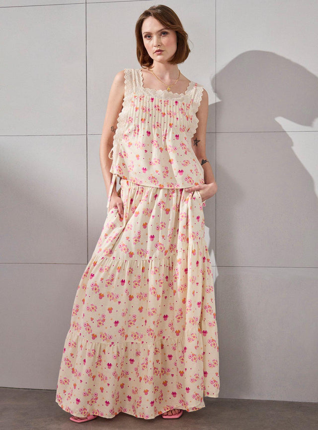 Falda maxi floral de Minnie Mouse
