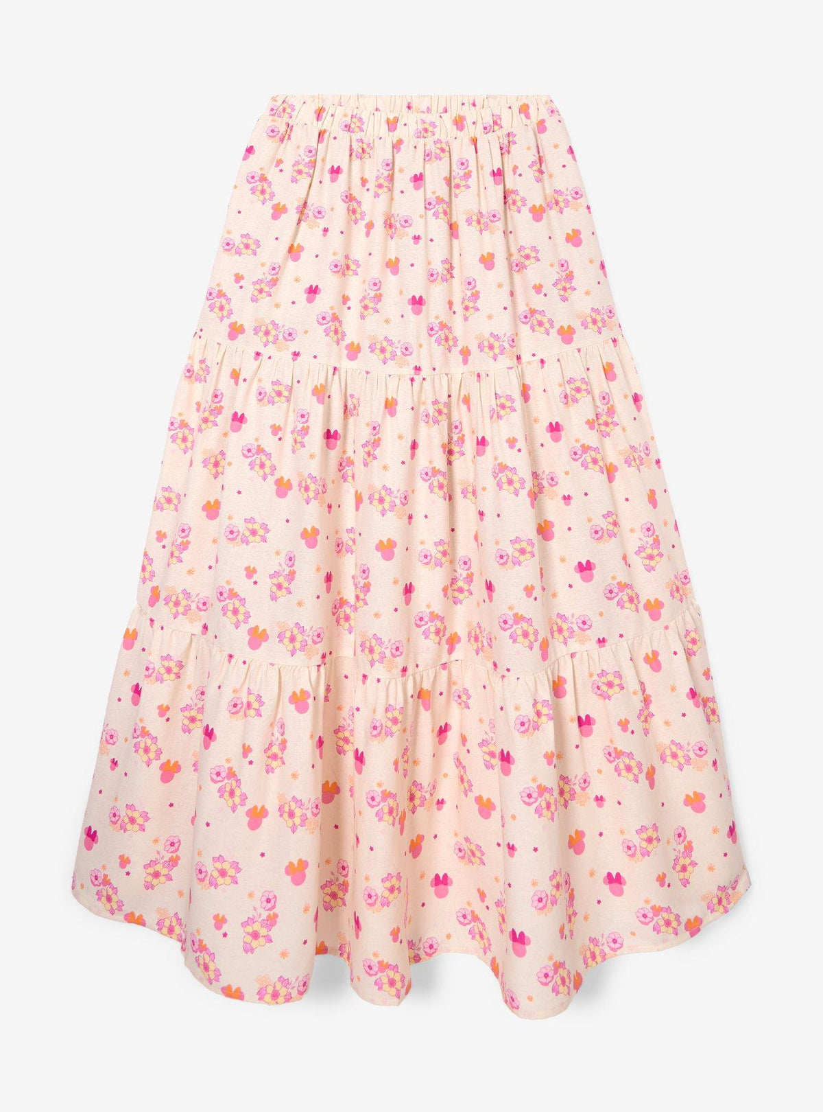 Falda escalonada floral de Minnie Mouse talla grande