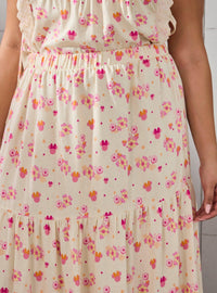 Falda escalonada floral de Minnie Mouse talla grande