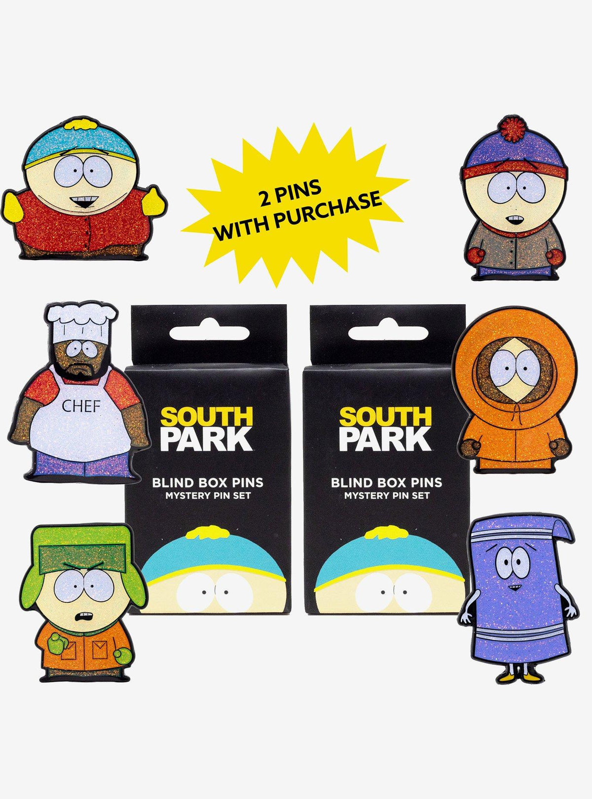 Pack de 2 pines esmaltados sorpresa South Park - Serie 2