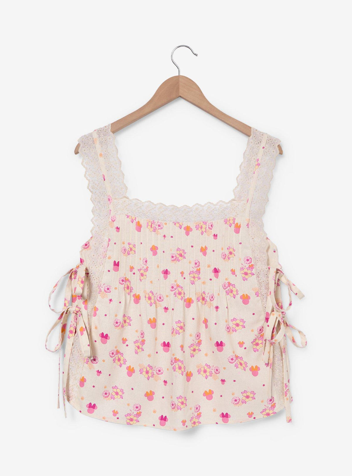 Polera sin mangas de lino con flores de Minnie Mouse