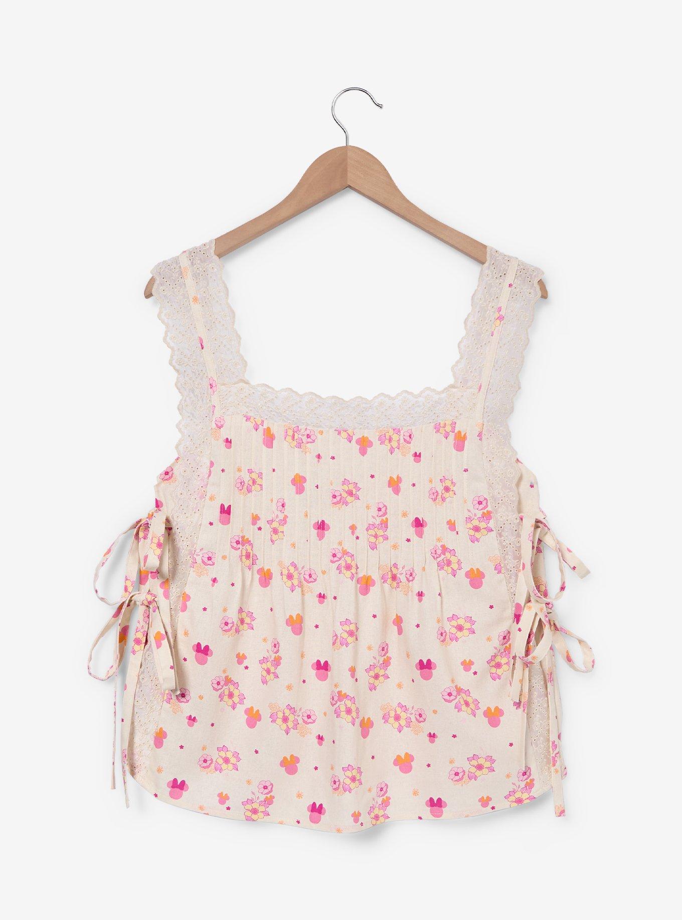 Polera sin mangas de lino con flores de Minnie Mouse