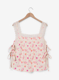 Polera sin mangas de lino con flores de Minnie Mouse