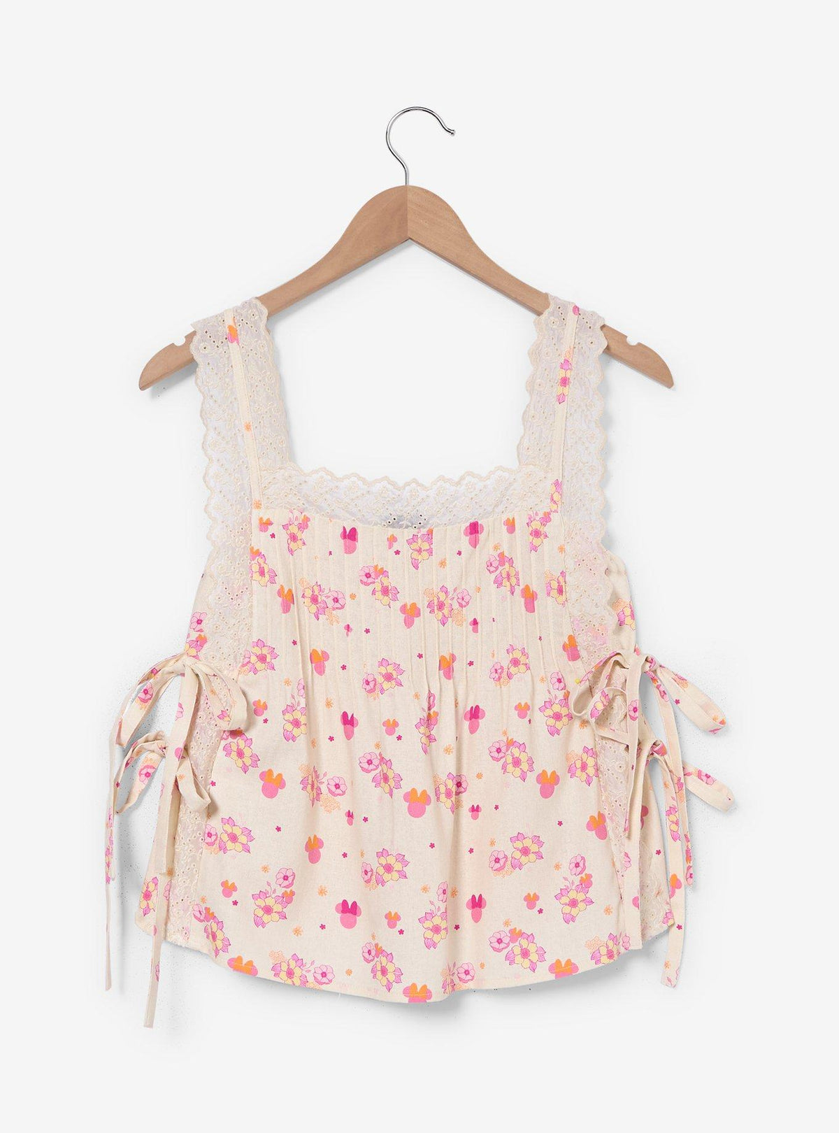 Polera sin mangas de lino con flores de Minnie Mouse