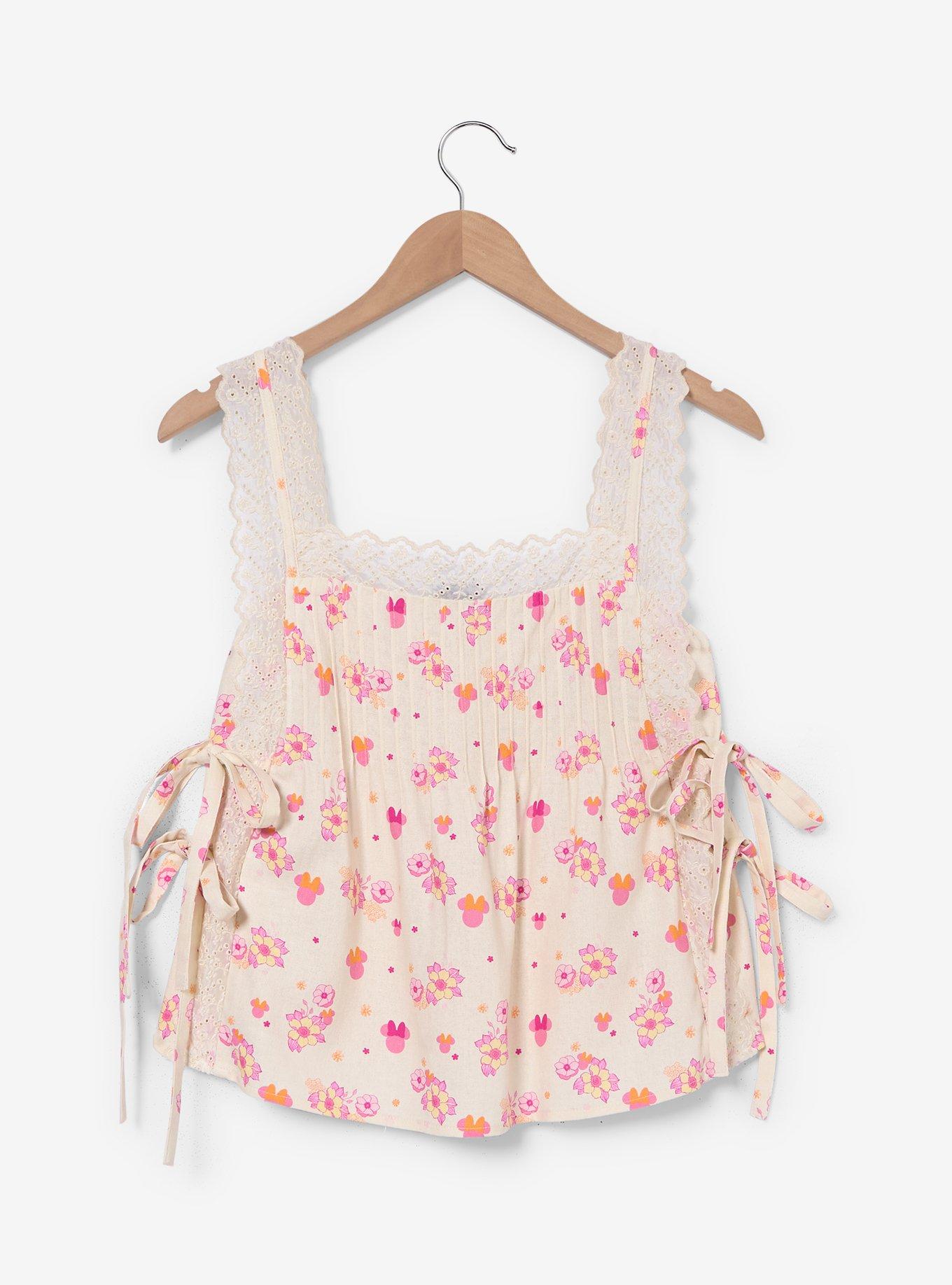 Polera sin mangas de lino con flores de Minnie Mouse