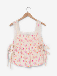 Polera sin mangas de lino con flores de Minnie Mouse