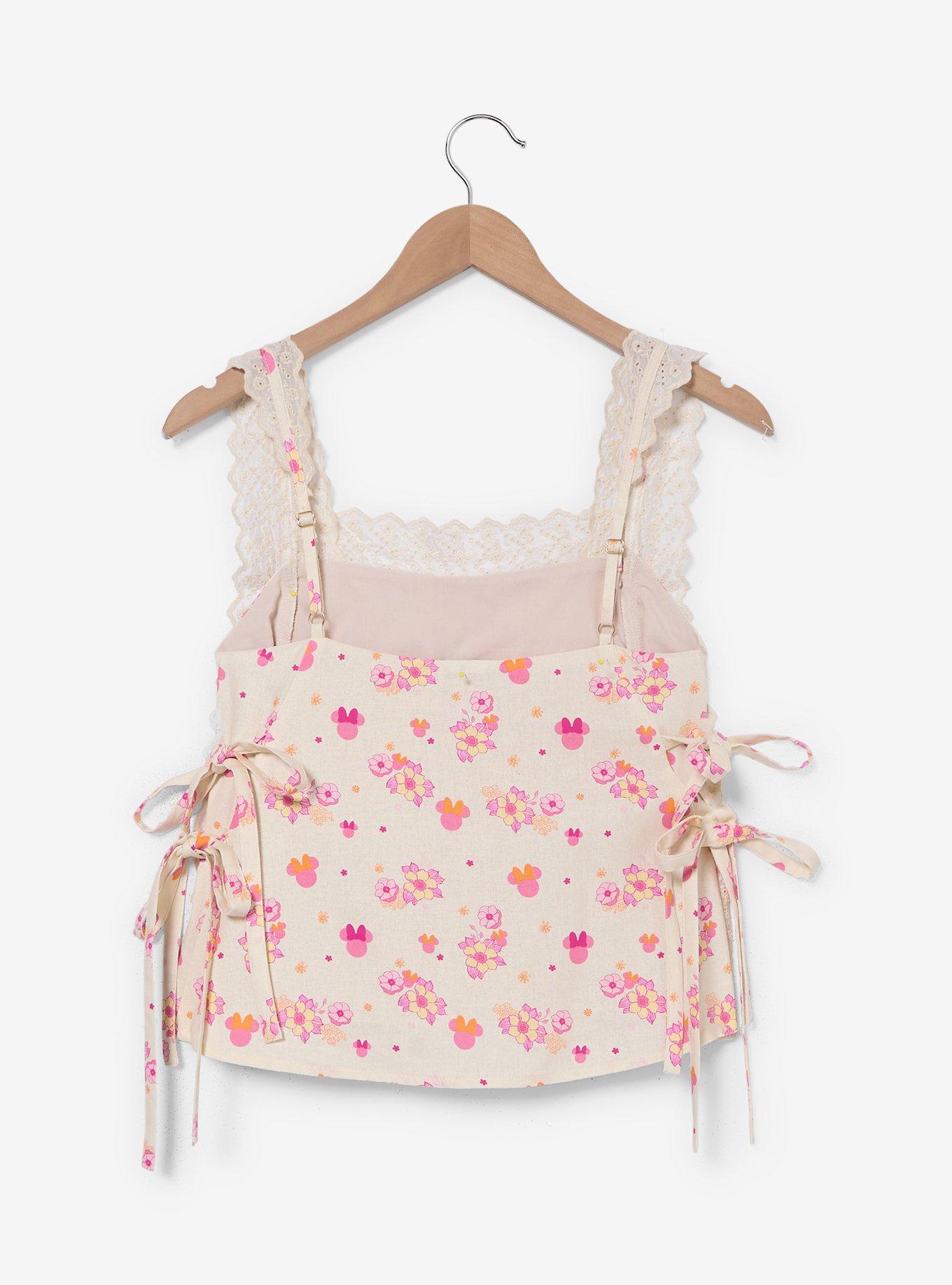 Polera sin mangas de lino con flores de Minnie Mouse